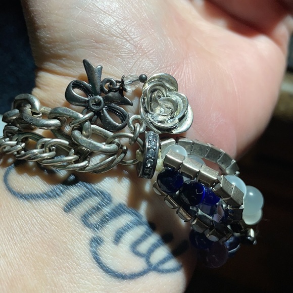 💜💎Bling Silver Beaded Chain Bracelet💎💜 - Picture 2 of 5